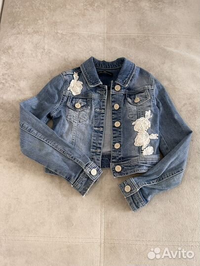 Джинсовая куртка на девочку 110