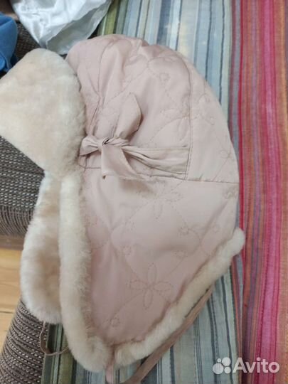 Шапка для девочки мутон