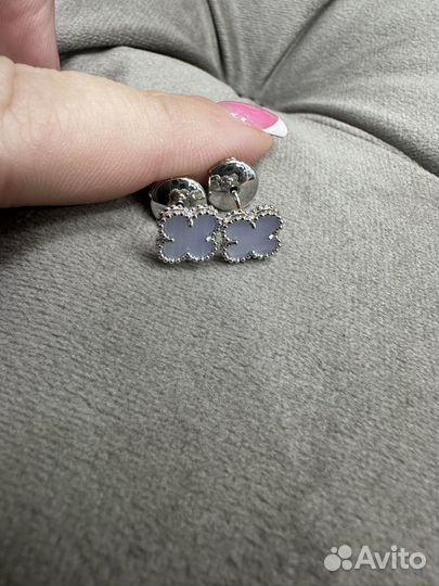 Van cleef arpels серьги vgold халцедон