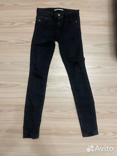 Черные джинсы Zara eu 32, xs