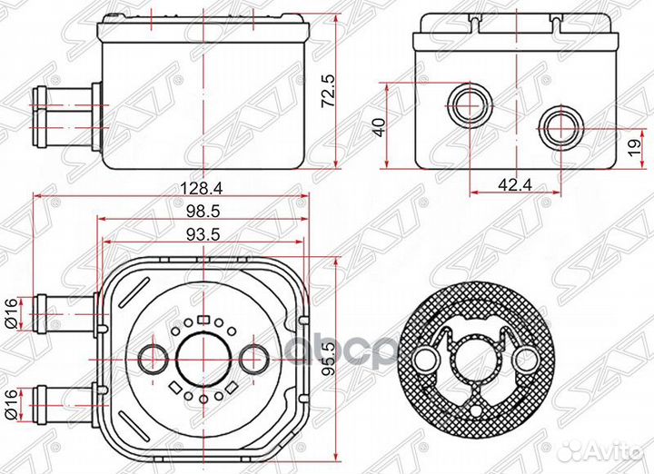 Радиатор масляный audi A3 96-01/A4 95-05/A6 97