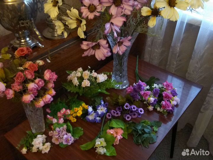 Цветы из ткани для интерьера и творчества