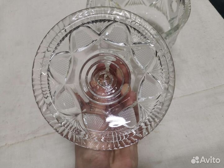 Конфетница с крышкой Хрусталь СССР (Ч)