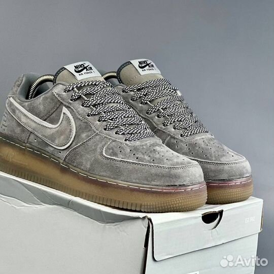 Кроссовки Nike Air Force 1 Low Grey с Мехом