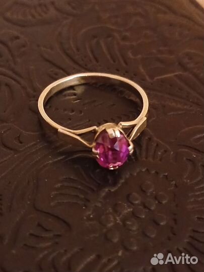 Серебряное кольцо СССР винтаж 875 проба