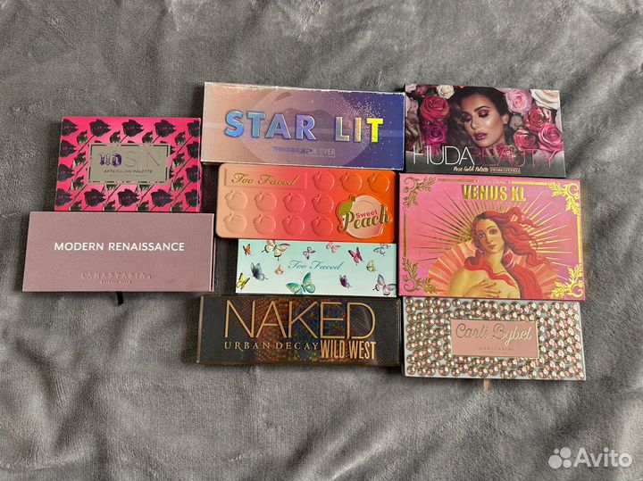 Палетки anastasia urban decay huda