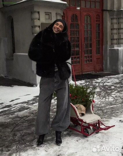 Шуба чёрная