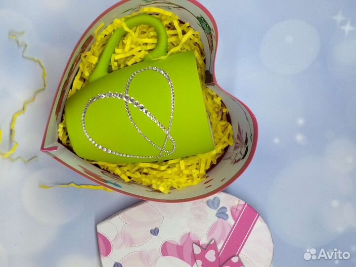 Кружка с декором из страз, инкрустация для кружки