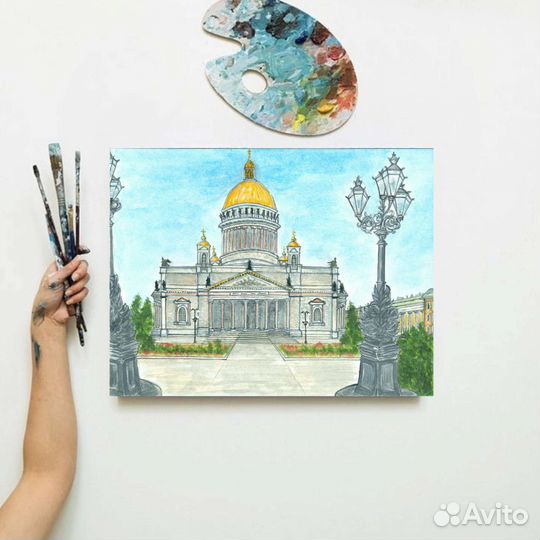 Картина Акварель для интерьера