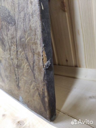 Картина охотники на привале. Масло