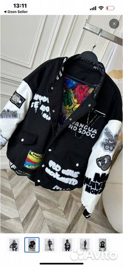 Черно - белый Бомбер