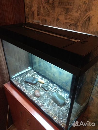 Аквариум 110 литров, грунт, компрессор, фильтр