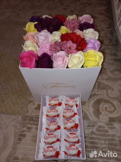 Мыльные розы в коробке