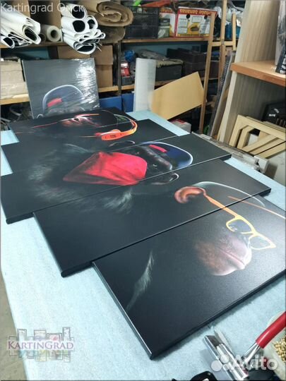 Картина 3 обезьяны на холсте Омск / Арт35