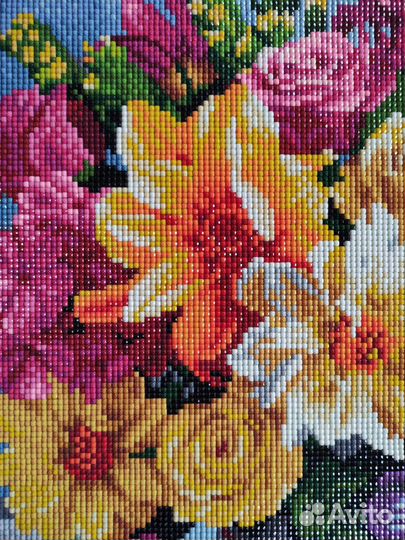 Алмазная мозаика (вышивка) на подрамнике готовая