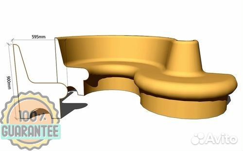 Чертеж лежака для хамама