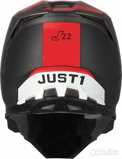 Новый Шлем just1 J22 Carbon Adrenaline RedBlack