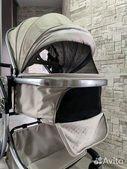 Коляска 2 в 1 luxmom экокожа