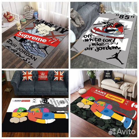 Коврик для ванной Kaws, Chrome Hearts, 50х80