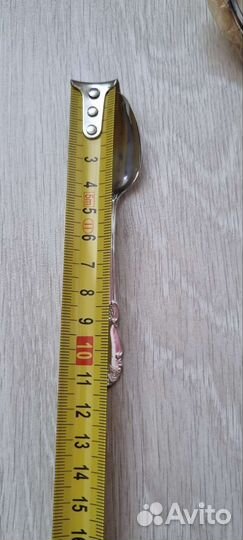 Кофейные ложки чайная роза. Мельхиор