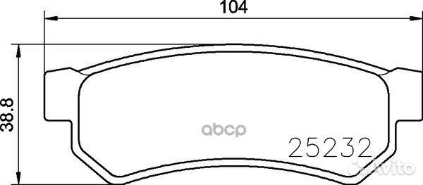 Колодки тормозные дисковые зад NP6040 nissh
