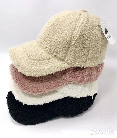 Новые меховые кепки бейсболки