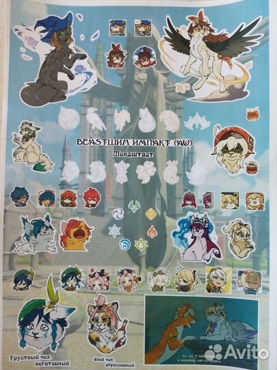 Наклейки Genshin Impact (Геншин Импакт)