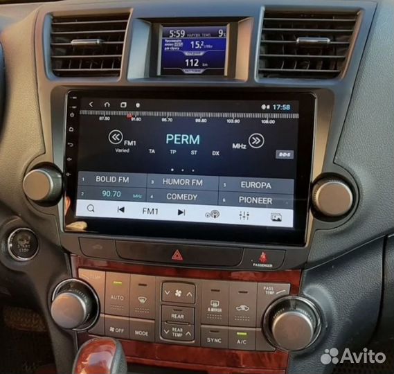 Магнитола Toyota Highlander 2007-2013 Android