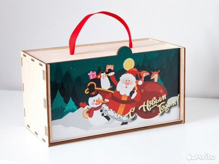 Коробка деревянная прямоугольная