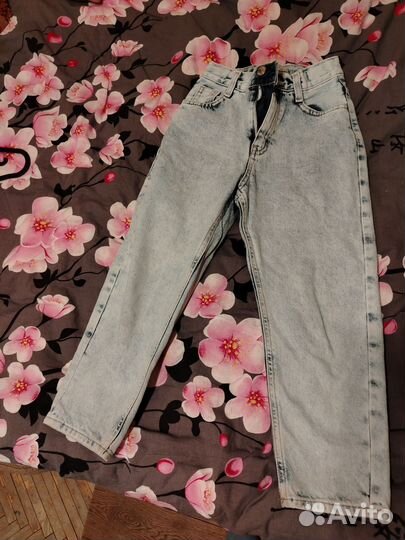Джинсы 7-8 лет на девочку, 100 % хлопок