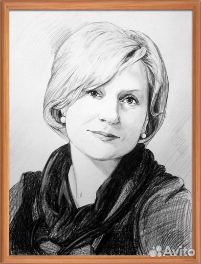 Портрет по фотографии чб и цветной