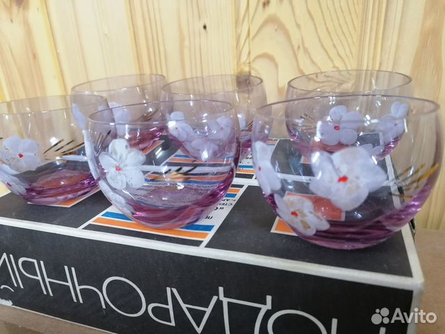 Цветное стекло СССР Рюмки. Набор