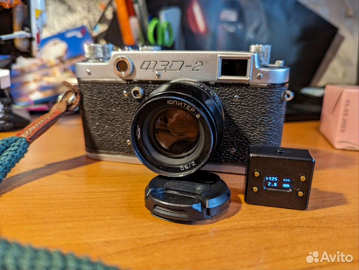 Плёночный фотоаппарат фэд-2 с экспонометром