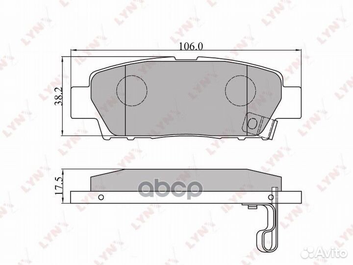 Колодки тормозные дисковые зад BD7513 lynxauto