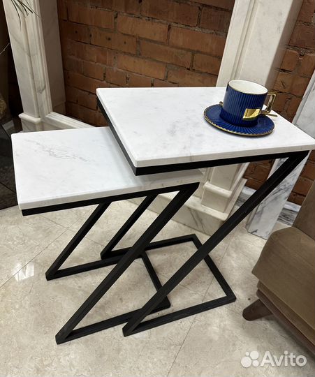 Приставной Столик мрамор / гранит