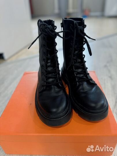 Осенние ботинки для девочки натур кожа