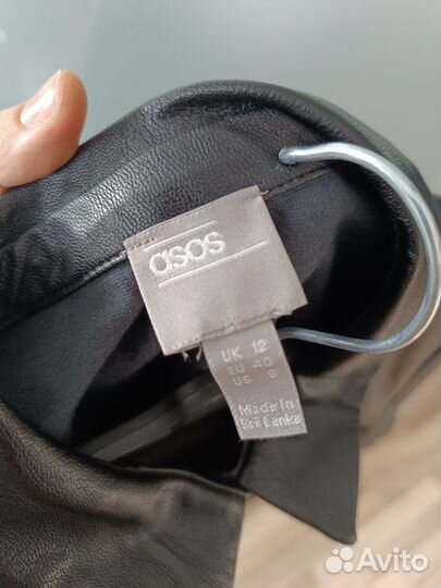 Кожаный плащ платье ASOS