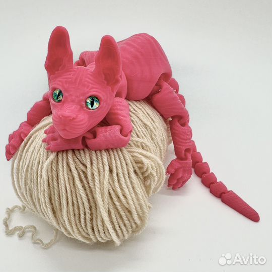 Игрушка кот сфинкс напечатанный на 3D-принтере