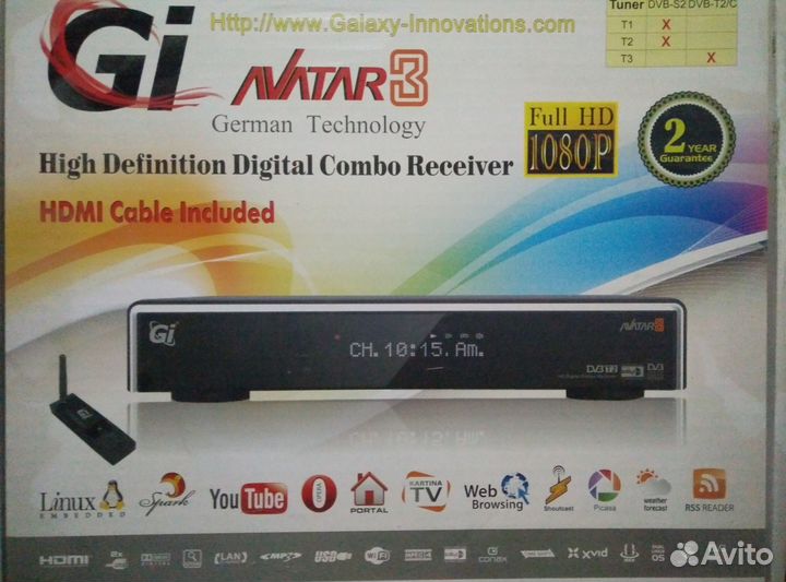 Спутниковый ресивер Galaxy Innovations Gi avatar 3