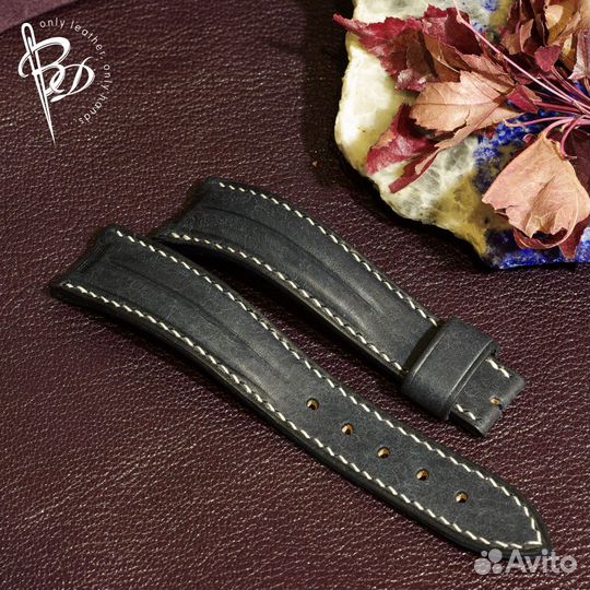 Кожаный ремешок на часы TAG Heuer. Handmade