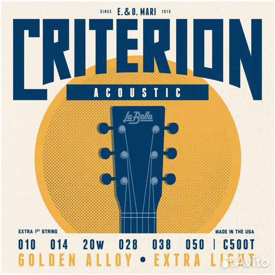 Струны для акустической гитары La Bella C500T