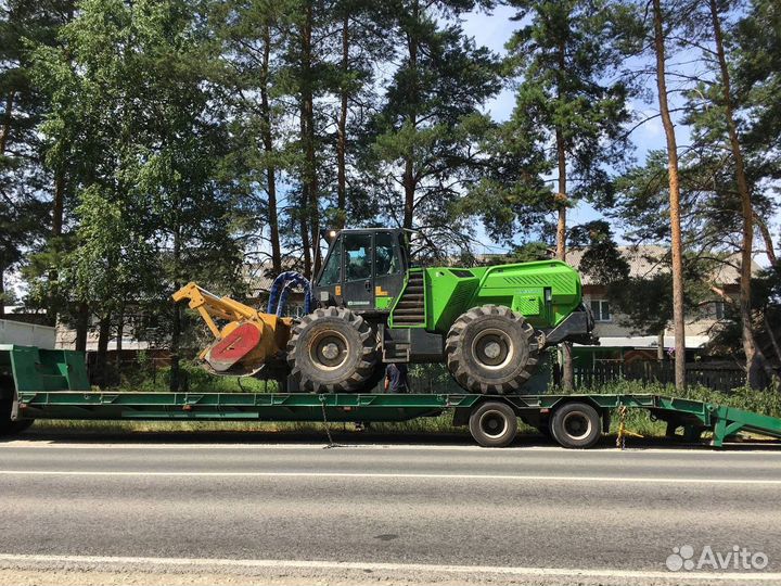 Спил деревьев, мульчирование, тралевка