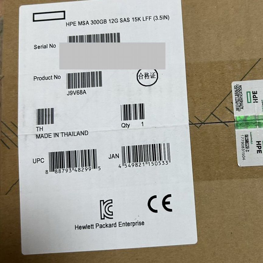 [J9V68A] Жесткий Диск Hp 300gb 787654-001 Msa J9v68a