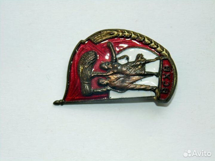 Знак всхв. Контррельеф. Бронза. Заколка