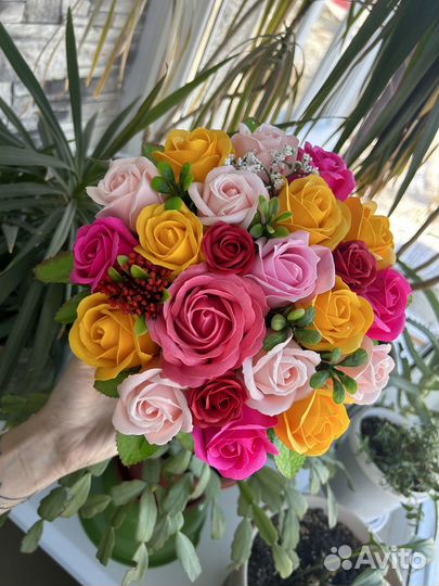 Букет из мыльных роз на 8 марта