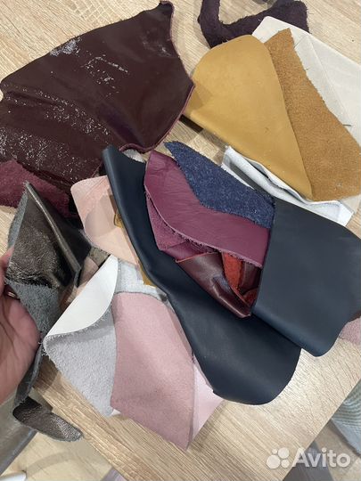 Лоскуты для рукоделия (нат. кожа)