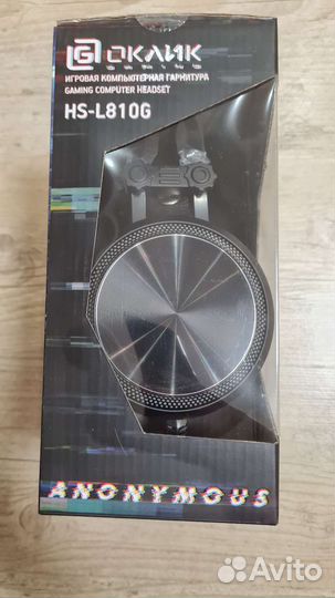 Новые игровые наушники Oklick HS-L810G Anonymous