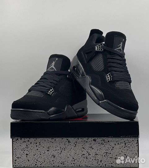 Кроссовки nike air jordan 4 retro x black