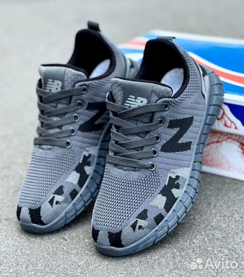 Кроссовки летние мужские New Balance камуфляжные