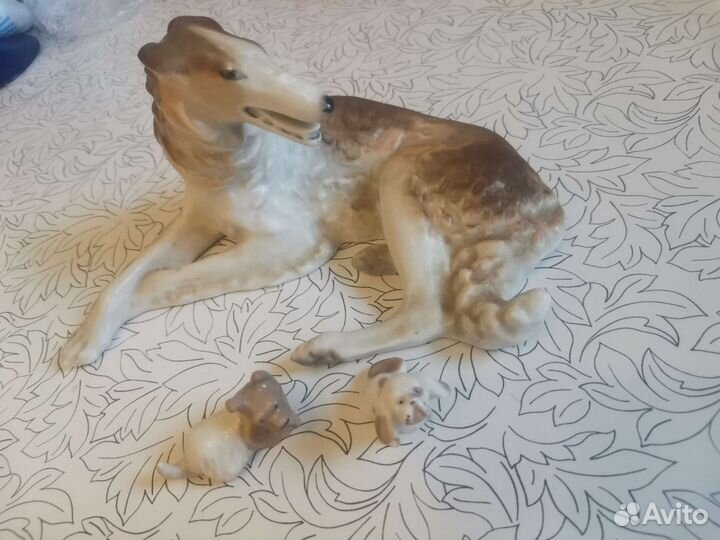 Фарфоровые статуэтки собак лфз